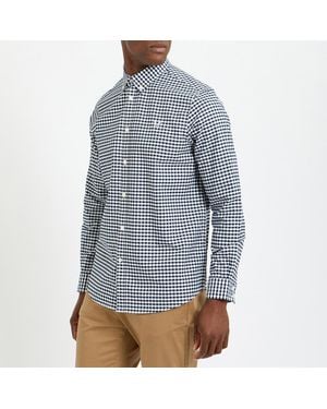 Crew Classic Fit Microgingham Oxford Shirt - Blue