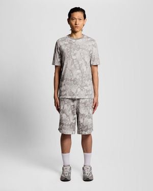 Lyle & Scott Industrial Graphic Sweat Shorts - White