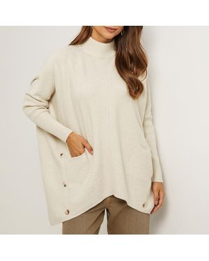 Sofiacashmere Cashmere Turtle Neck Jumper - Natural