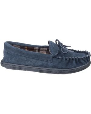 Cotswold Alberta Moccasin Slipper - Blue