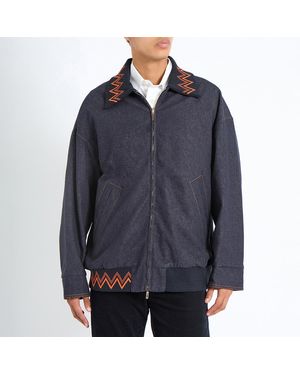 Emporio Armani Reversible Cotton Jacket - Blue
