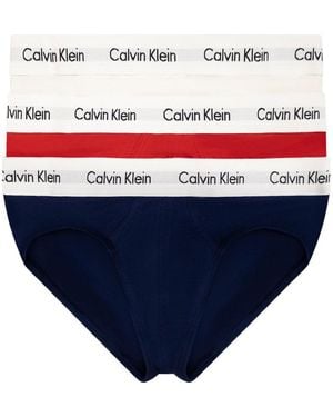 Calvin Klein Cotton Stretch Hip Briefs Underwear 3 Pack - Blue