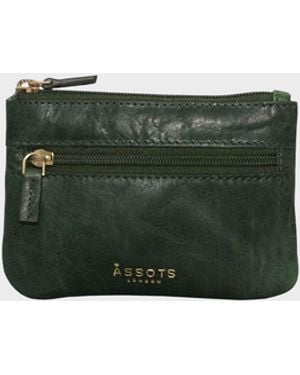 Assots London 'mary' Tree Top Green Soft Small Leather Coin Purse