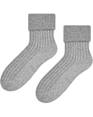 Steve Madden Light Ladies Wool Bed Socks Luxurious Super Soft Cosy Lounge Sleep Socks - Grey