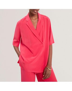 Ted Baker Coral Carloe Silk Short Sleeve Blazer - Red