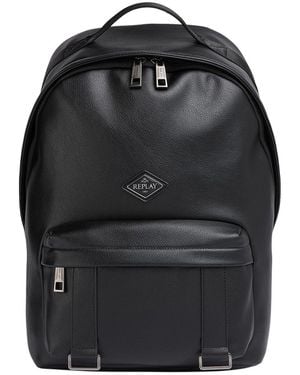 Replay Hammered Crossbody Backpack - Black