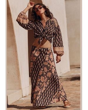 Spell Marmont Maxi Skirt - Brown