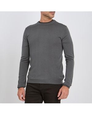 Oliver Sweeney Charcoal Cosford Wool Blend Jumper - Grey