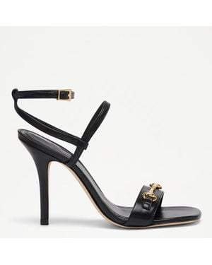 Russell & Bromley Etterby Two Part Snaffle Heeled Sandal - Black