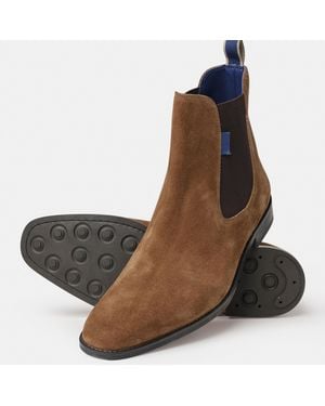 Brook Taverner Tan Suede Chelsea Boot - Brown