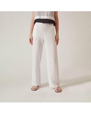 James Lakeland Relaxed Linen Trousers - White