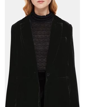 Whistles Olivia Velvet Blazer - Black