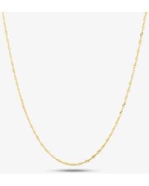 T.H.Baker 9Ct Inch Diamond-Cut Fine Twist Curb Chain 1.13.1614 - Metallic
