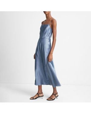 Vince Cornflower Panelled Slip Dress - Blue