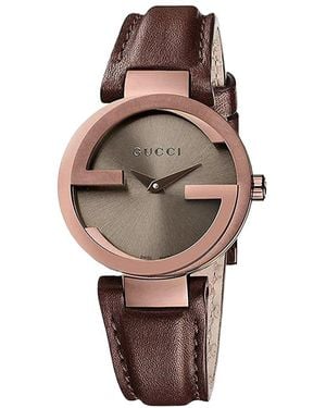 Gucci Interlocking G Small Brown Dial Ladies Watch