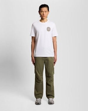Lyle & Scott Articulated Cargo Trousers - White