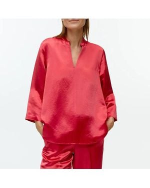 ARKET Satin Silk Top - Red