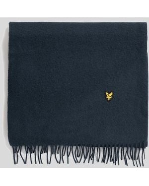 Lyle & Scott Lambswool Blend Scarf - Blue