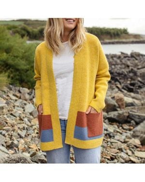 Passenger Vista Knitted Wool Blend Cardigan - Yellow