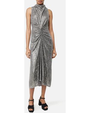 Jigsaw Sequin Gathered Maxi Dress - Metallic
