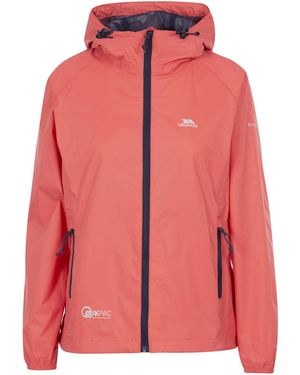 Trespass Waterproof Jacket Qikpac Polyamide Pu Coating Peach Blush - Pink