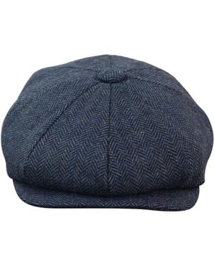 TruClothing Peaky Blinders Tweed Gatsby Flat Baker Hat - Blue