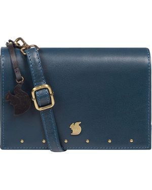 Conkca 'Nemo' Snorkel Leather Cross Body Clutch Bag - Blue