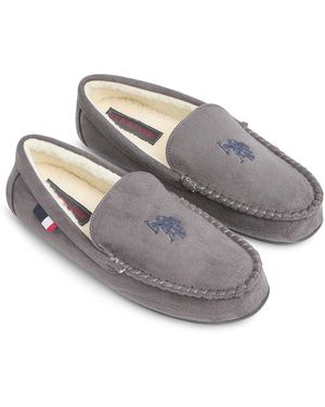 U.S. POLO ASSN. Charcoal Moccasin Slippers - Grey