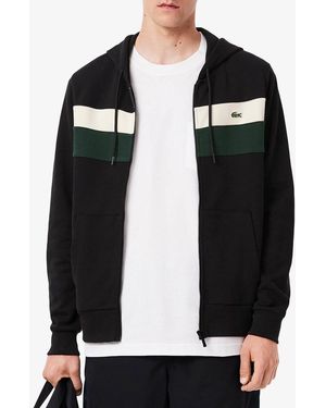 Lacoste Zip Up Hoodie - Black