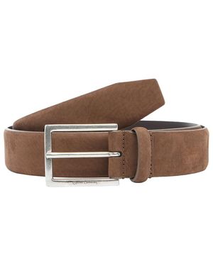 Oliver Sweeney Dark Tan Busso Leather Belt - Brown