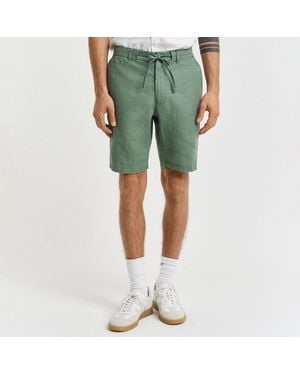 GANT Relaxed Linen Shorts - Green