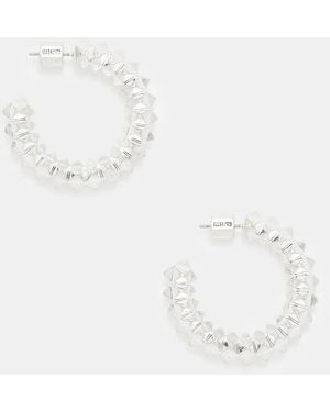AllSaints Jaya Stud Hoops - White