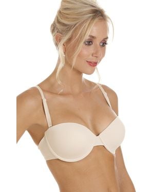 CAMILLE Bandeau Cup T-Shirt Multiway Bra - Natural