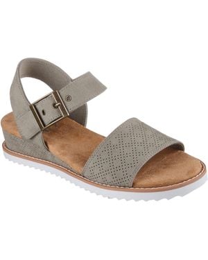 Skechers Desert Kiss Serendipitous Synthetic Sandals - Metallic