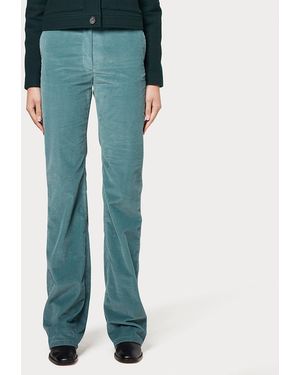 Paul Smith Flared Leg Cotton Trousers - Blue