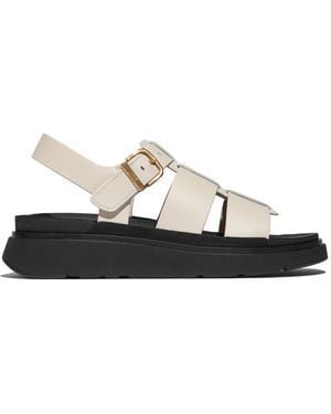 Fitflop Light Gen-Ff Leather Heeled Sandals - White