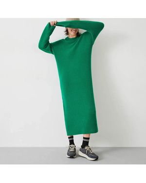 Hush Bright Wool Blend Midaxi Dress - Green