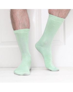 Jemsox Luxury Pure Colour Mint Socks Tencel Comfort Socks - Green