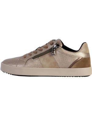 Geox Shiny Taupe Blomiee Trainers - Brown