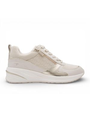Tamaris Platform Trainers Trainer Zip Lace-Up Running Shoes - White