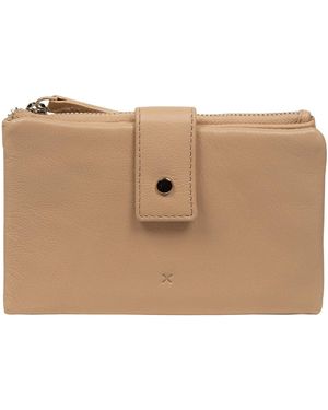 NiNa Amora 'Veronica' Latte Leather Purse - Natural