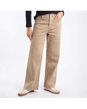 Weird Fish Cora Wide Leg Jean - Natural