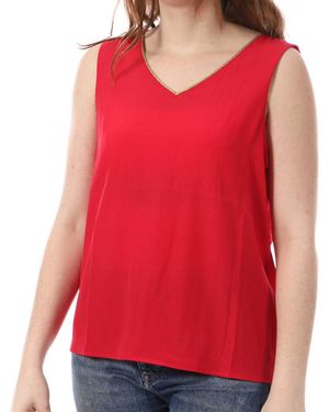 ONLY Viva V-Neck Top - Red
