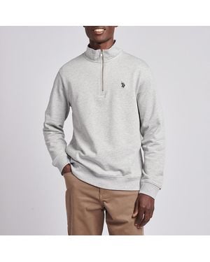U.S. POLO ASSN. 1/4 Zip Sweatshirt - Grey