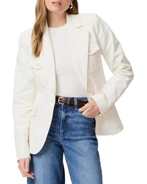PAIGE Ivory Romona Denim Blazer - White