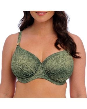 Fantasie Maya Bay Underwire Gathered Full Cup Bikini Top - Green