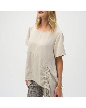 Joseph Ribkoff Ruched Top - Natural