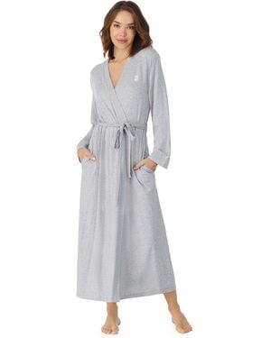 DKNY Cotton Logo Maxi Robe Marl - Grey