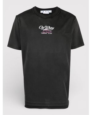 Off-White c/o Virgil Abloh Wave Off Raw Slim Short Sleeve Tee - Black