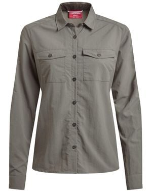 Craghoppers Shirt Loukkos Mixed Vert - Grey